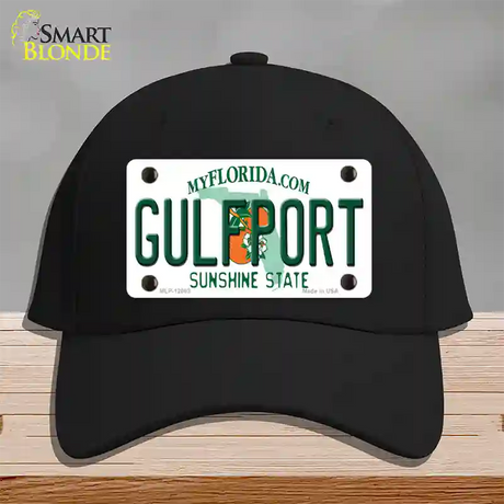 Florida Gulfport Novelty License Plate Hat Cotton / Black