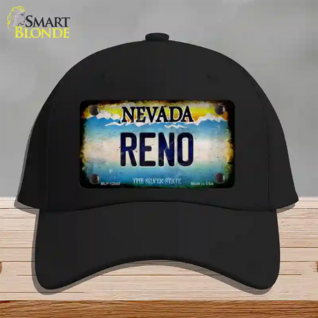 Nevada Reno Novelty License Plate Hat Cotton / Black