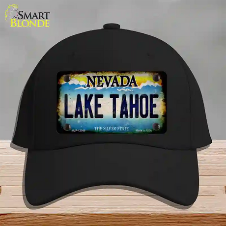 Nevada Lake Tahoe Novelty License Plate Hat Cotton / Black