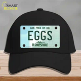 Eggs New Hampshire State Novelty License Plate Hat Cotton / Black