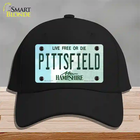 Pittsfield New Hampshire State Novelty License Plate Hat Cotton / Black