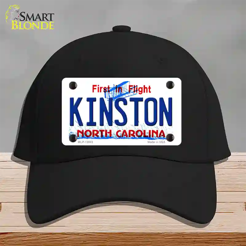 Kinston North Carolina State Novelty License Plate Hat Cotton / Black