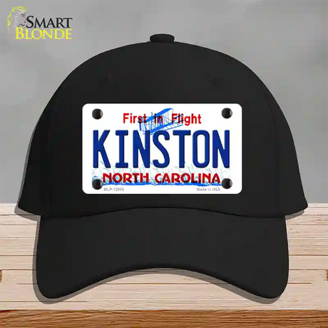 Kinston North Carolina State Novelty License Plate Hat Cotton / Black