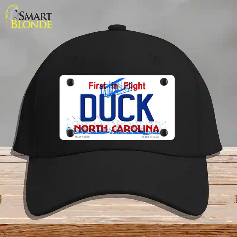 Duck North Carolina State Novelty License Plate Hat Cotton / Black