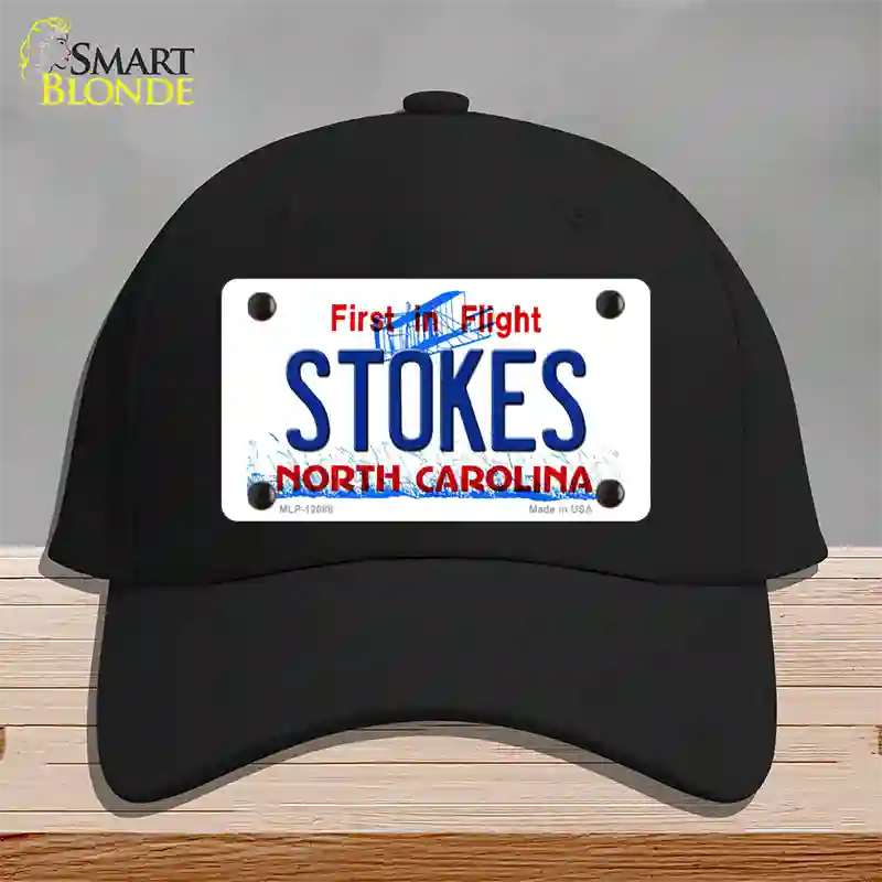 Stokes North Carolina State Novelty License Plate Hat Cotton / Black