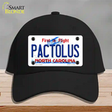 Pactolus North Carolina State Novelty License Plate Hat Cotton / Black