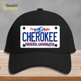 Cherokee North Carolina State Novelty License Plate Hat Cotton / Black