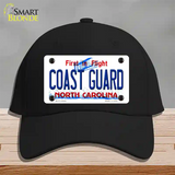 Coast Guard North Carolina State Novelty License Plate Hat Cotton / Black