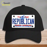 Republican North Carolina State Novelty License Plate Hat Cotton / Black