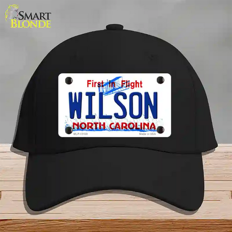 Wilson North Carolina State Novelty License Plate Hat Cotton / Black