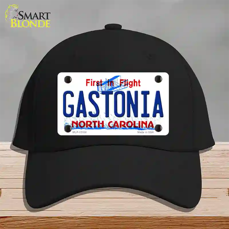 Gastonia North Carolina State Novelty License Plate Hat Cotton / Black