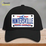 Huntersville North Carolina State Novelty License Plate Hat Cotton / Black