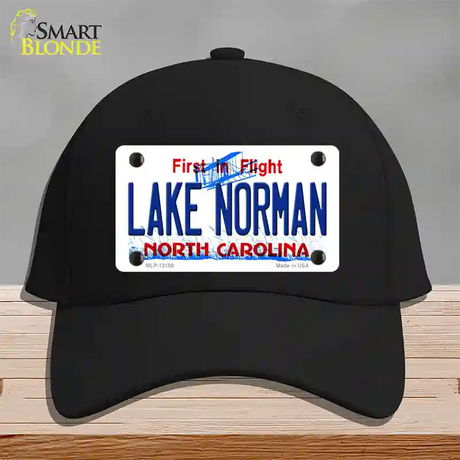 Lake Norman North Carolina State Novelty License Plate Hat Cotton / Black