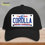 Corolla North Carolina State Novelty License Plate Hat Cotton / Black