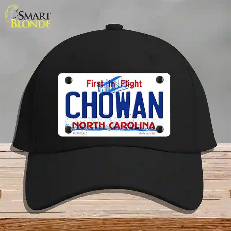 Chowan North Carolina State Novelty License Plate Hat Cotton / Black