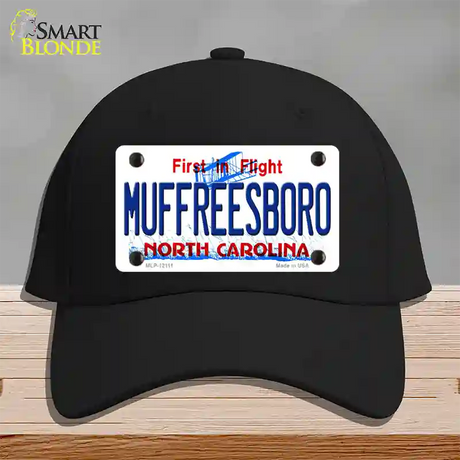 Muffreesboro North Carolina State Novelty License Plate Hat Cotton / Black