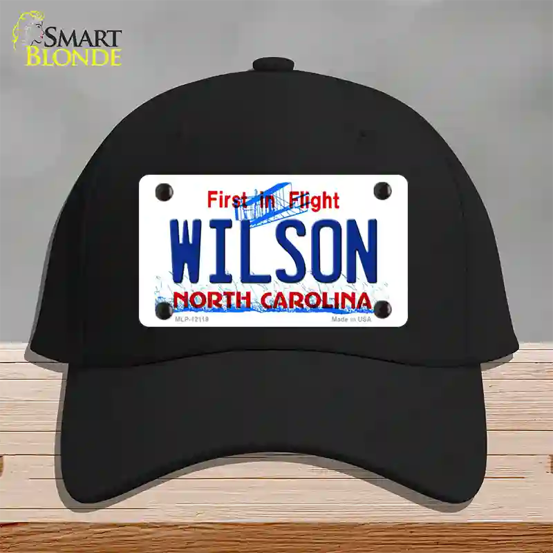 Wilson North Carolina Flight Novelty License Plate Hat Cotton / Black