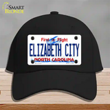 Elizabeth City North Carolina State Novelty License Plate Hat Cotton / Black