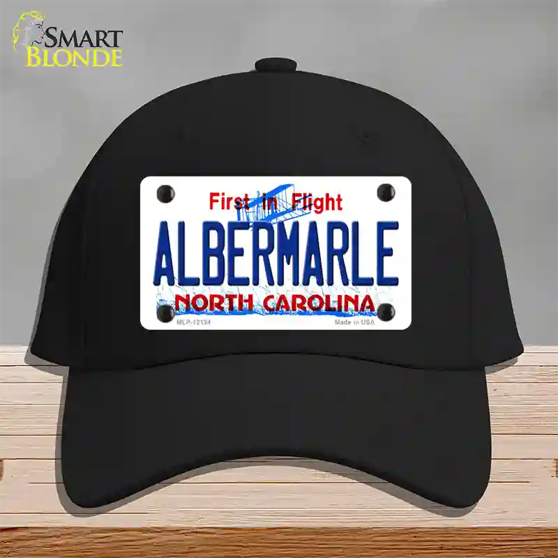 Albermarle North Carolina State Novelty License Plate Hat Cotton / Black