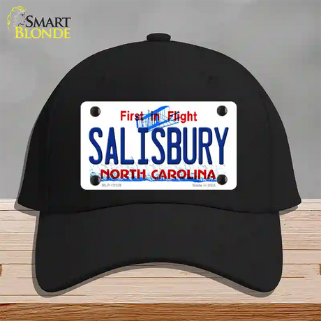 Salisbury North Carolina State Novelty License Plate Hat Cotton / Black