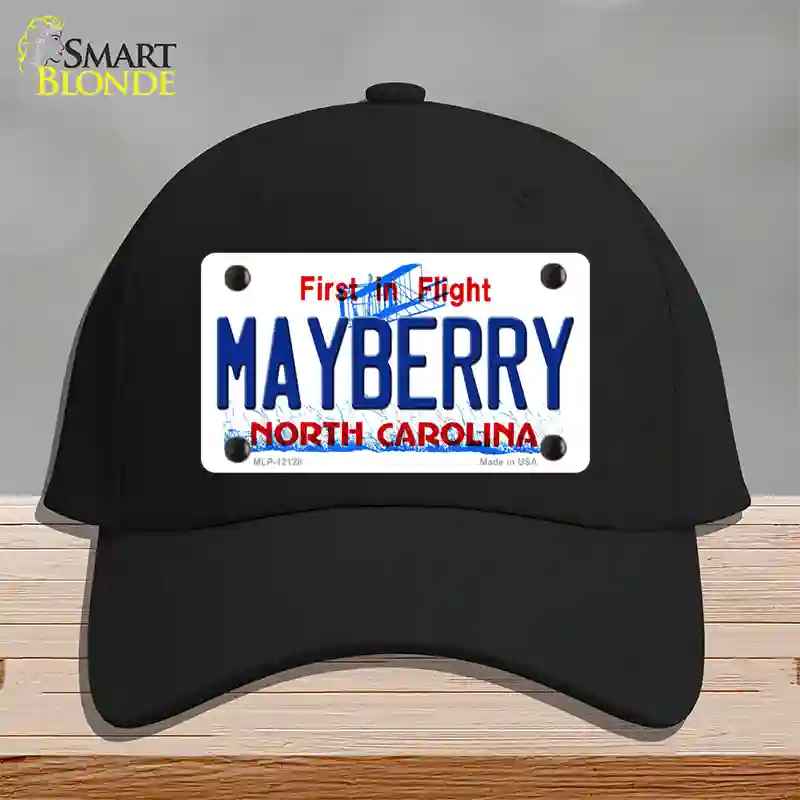 Mayberry North Carolina State Novelty License Plate Hat Cotton / Black