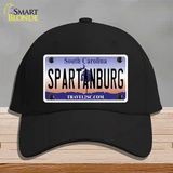 Spartanburg South Carolina State Novelty License Plate Hat Cotton / Black