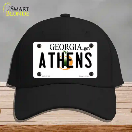 Athens Georgia State Novelty License Plate Hat Cotton / Black