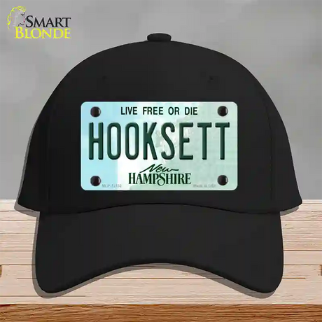 Hooksett New Hampshire Novelty License Plate Hat Cotton / Black