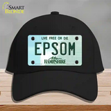 Epsom New Hampshire Novelty License Plate Hat Cotton / Black