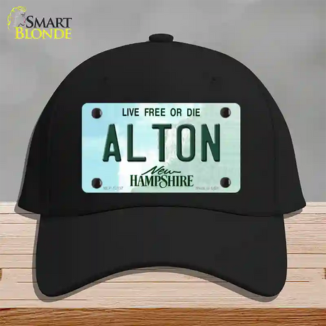 Alton New Hampshire Novelty License Plate Hat Cotton / Black