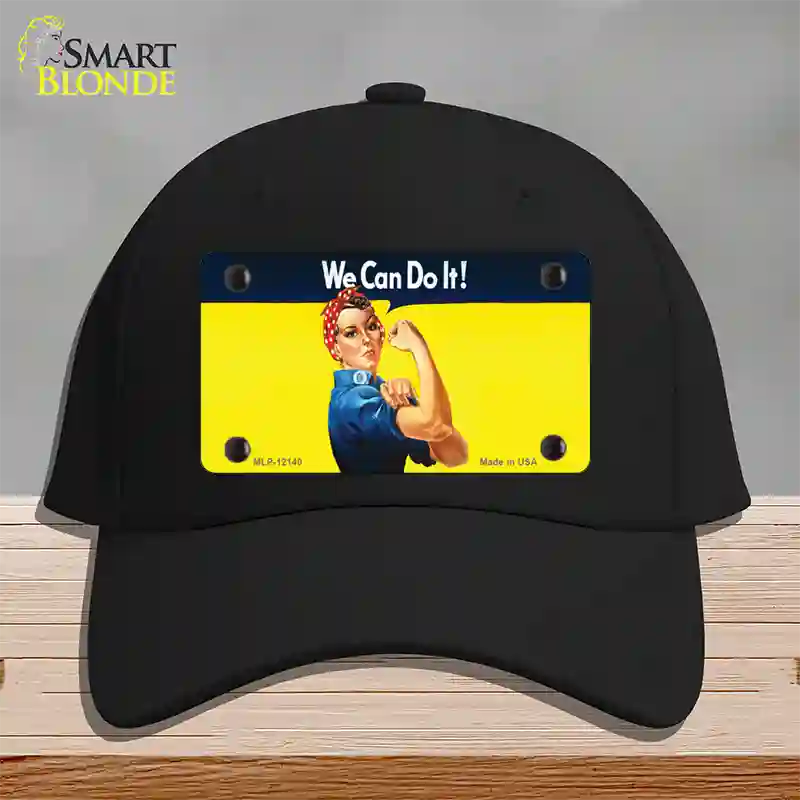 We Can Do It Novelty License Plate Hat Cotton / Black