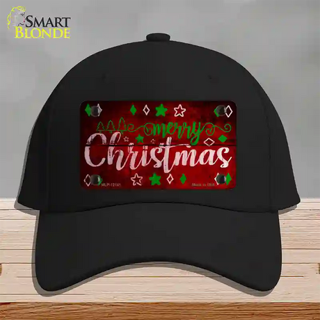 Merry Christmas Red Novelty License Plate Hat Cotton / Black