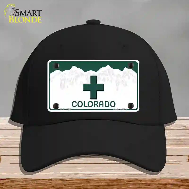 Marajuana Cross Colorado Novelty License Plate Hat Cotton / Black