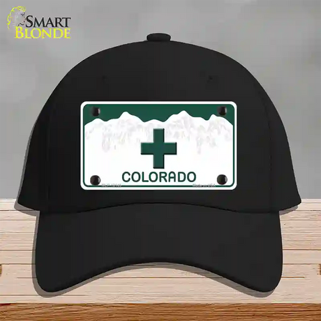 Marajuana Cross Colorado Novelty License Plate Hat Cotton / Black