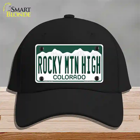 Rocky Mountain High Colorado Novelty License Plate Hat Cotton / Black