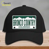 Bronco Country Colorado Novelty License Plate Hat Cotton / Black