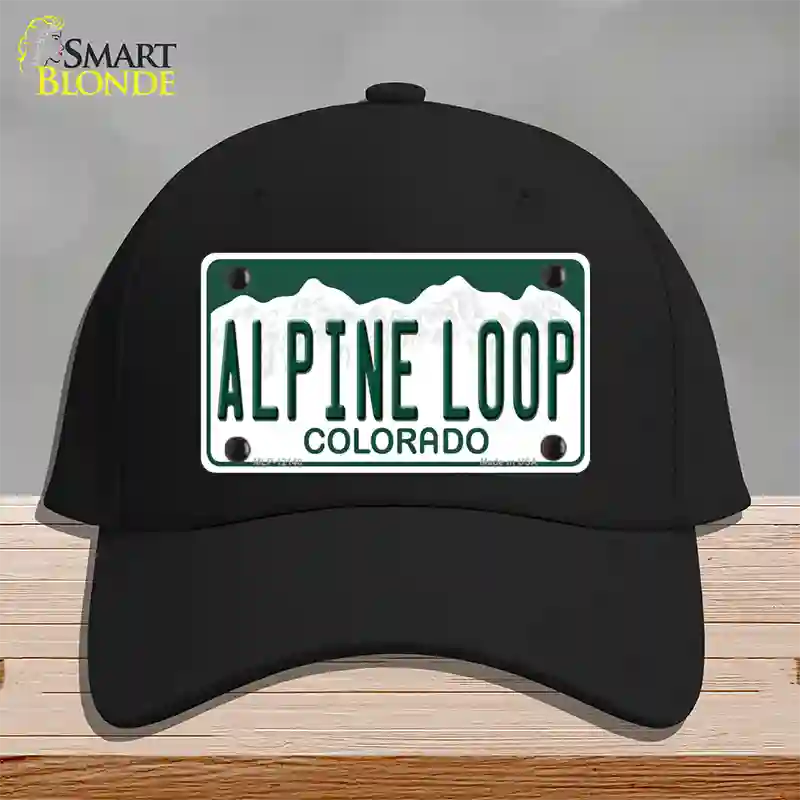 Alpine Loop Colorado Novelty License Plate Hat Cotton / Black