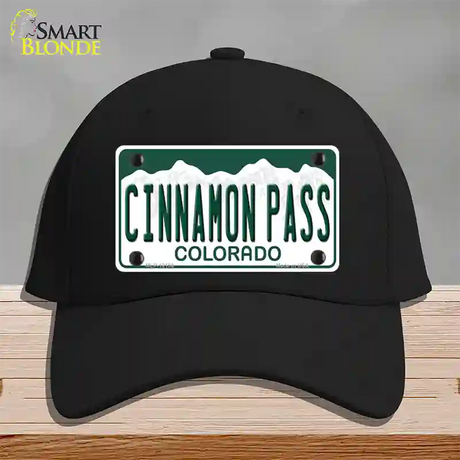 Cinnamon Pass Colorado Novelty License Plate Hat Cotton / Black