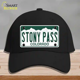 Stony Pass Colorado Novelty License Plate Hat Cotton / Black