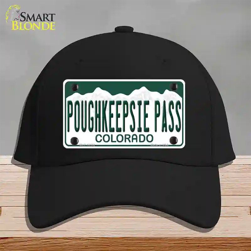 Poughkeepsie Pass Colorado Novelty License Plate Hat Cotton / Black