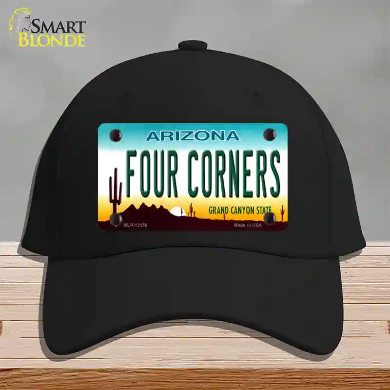 Four Corners Arizona Novelty License Plate Hat Cotton / Black