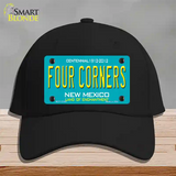 Four Corners Teal New Mexico Novelty License Plate Hat Cotton / Black