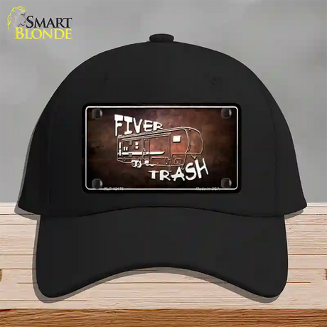 Fiver Trash Novelty License Plate Hat Cotton / Black