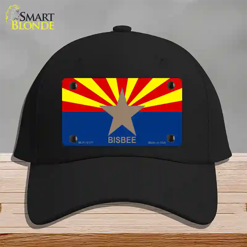 Bisbee Arizona Flag Novelty License Plate Hat Cotton / Black