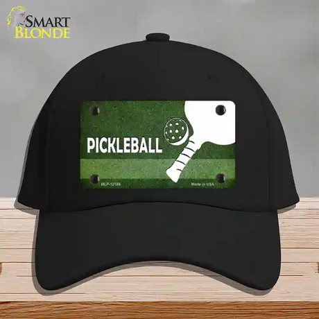 Pickleball Novelty License Plate Hat Cotton / Black