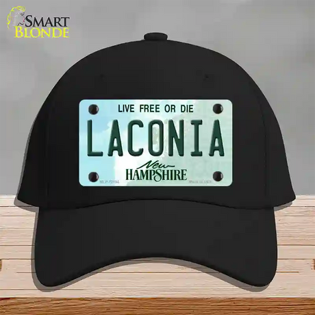 Laconia New Hampshire Novelty License Plate Hat Cotton / Black