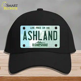 Ashland New Hampshire Novelty License Plate Hat Cotton / Black