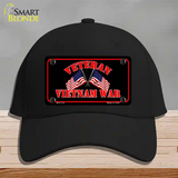 Vietnam War Veteran Novelty License Plate Hat Cotton / Black