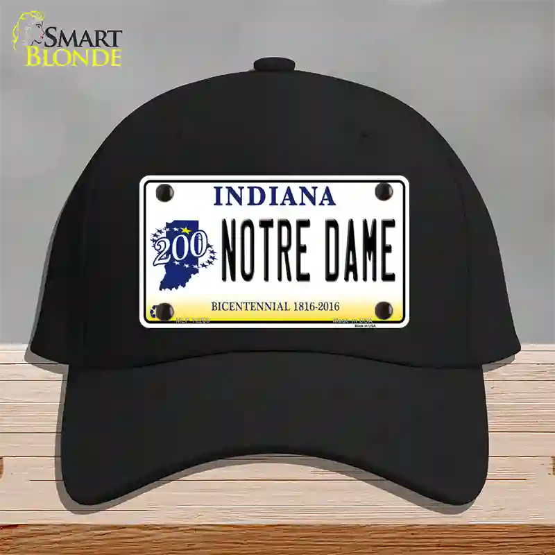 Notre Dame Indiana Novelty License Plate Hat Cotton / Black