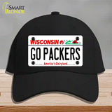 Go Packers Wisconsin Novelty License Plate Hat Cotton / Black